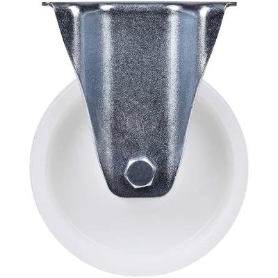 Rodízio Nylon Branco 6'' Fixo 150 Kg Aço Zincado Worker