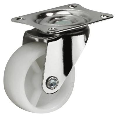 Rodízio Fixo 7 Polegadas 250Kg Nylon Worker Branco