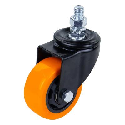 Rodízio De Poliuretano Laranja 125 Mm Com Placa 125Kg Worker