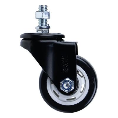 Rodízio Poliuretano 150mm 150Kg Parafuso Preto Worker