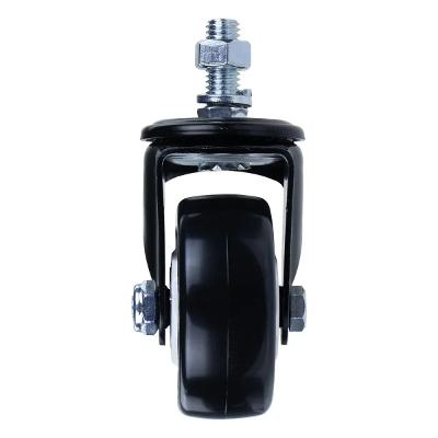 Rodízio Poliuretano 125mm 125Kg Com Parafuso Preto Worker