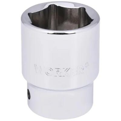 Soquete Sextavado Encaixe 3/4'' 32mm Aço Cromado Worker