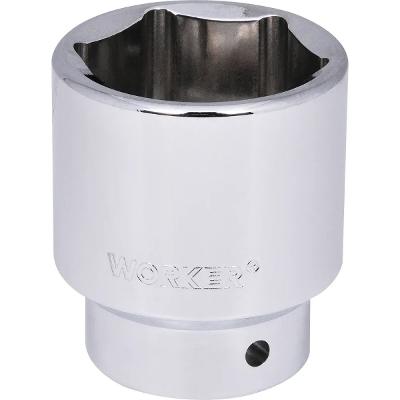 Soquete Sextavado 50mm Encaixe 3/4'' Aço Cromado Worker