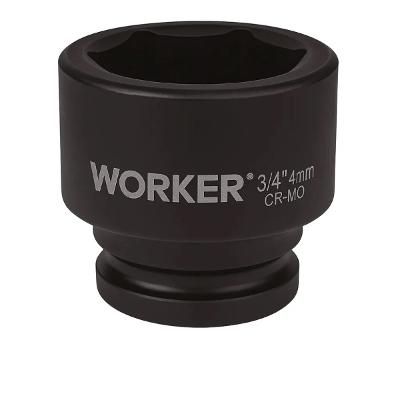Soquete Sextavado Impacto Encaixe 3/4'' 55mm Worker
