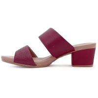 Sandália Couro Usaflex Tiras Feminina - Vinho - 3