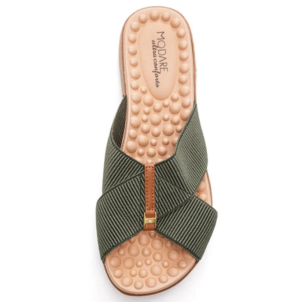 Tamanco Modare UltraConforto Elástico Feminino - Verde Musgo - 2