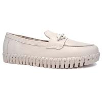 Mocassim Bottero Couro Summer Corrente Feminino - Branco Off - 1