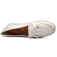 Mocassim Bottero Couro Summer Corrente Feminino - Branco Off - 3