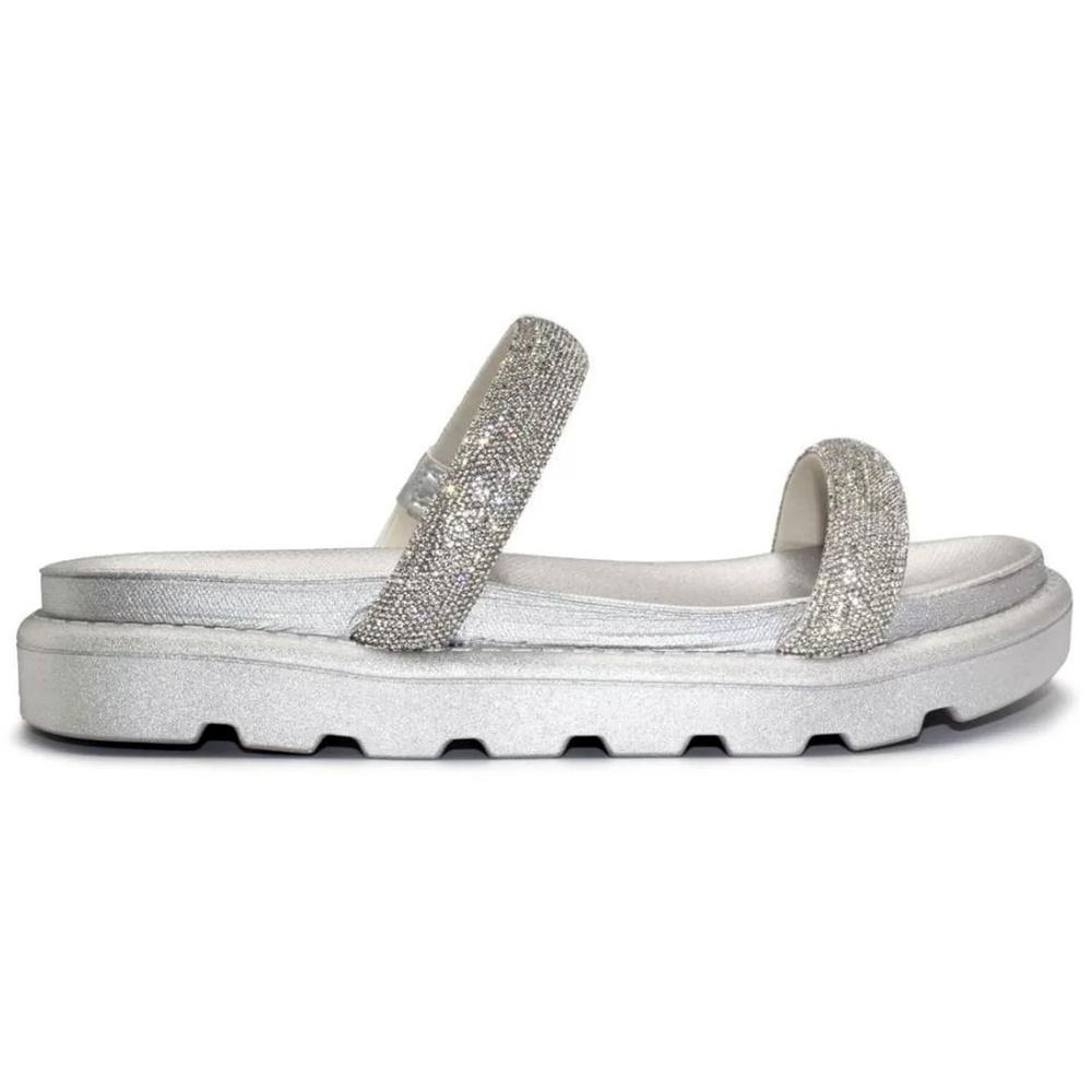 Rasteira Vizzano Flatform Strass Hotfix - Prata - 3
