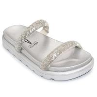 Rasteira Vizzano Flatform Strass Hotfix - Prata - 1