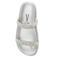 Rasteira Vizzano Flatform Strass Hotfix - Prata