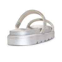 Rasteira Vizzano Flatform Strass Hotfix - Prata - 6