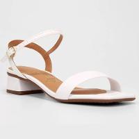 Sandália Vizzano Salto Bloco Baixo Casual Feminina - Branco - 1