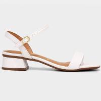 Sandália Vizzano Salto Bloco Baixo Casual Feminina - Branco - 2