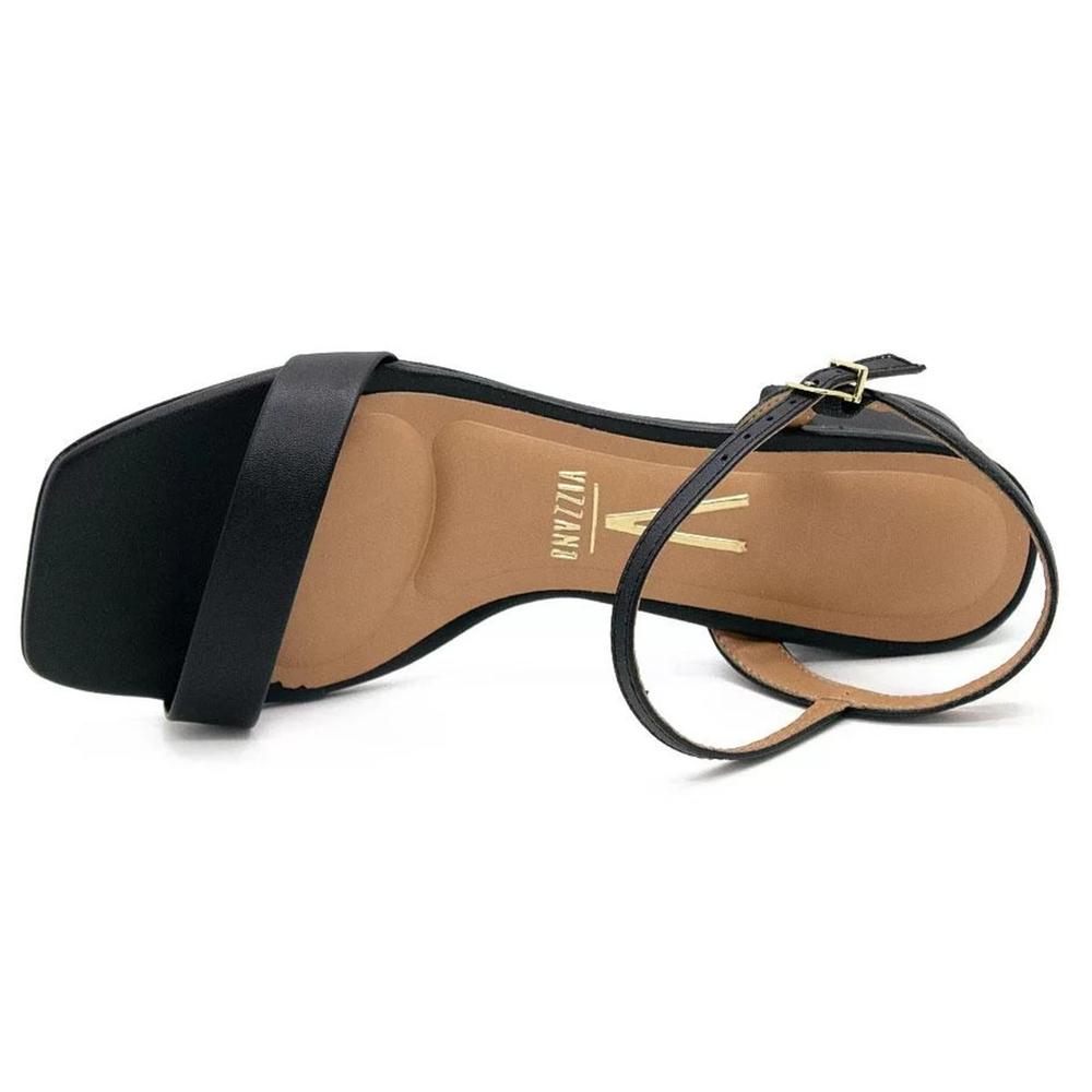 Sandália Vizzano Salto Bloco Baixo Casual Feminina - Preto - 3