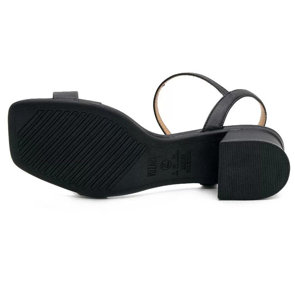Sandália Vizzano Salto Bloco Baixo Casual Feminina - Preto - 5