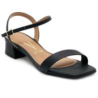 Sandália Vizzano Salto Bloco Baixo Casual Feminina - Preto - 1