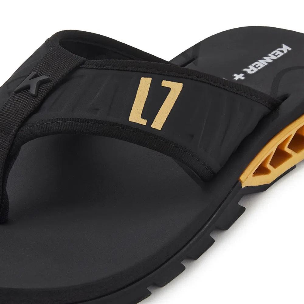 Chinelo Kenner Rakka Elite L7 Masculino - Preto e Dourado - 4