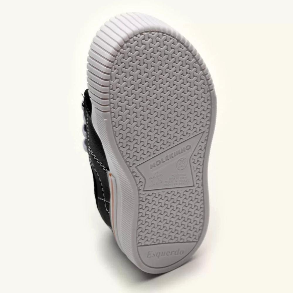 Tênis Infantil Molekinho Casual Listras - Preto e Branco - 5