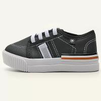 Tênis Infantil Molekinho Casual Listras - Preto e Branco - 2