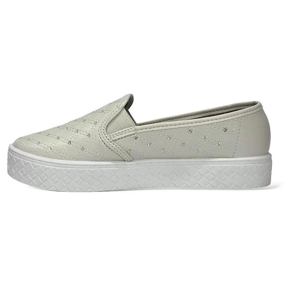 Tênis Slip On Moleca Casual Feminino - Off White - 4