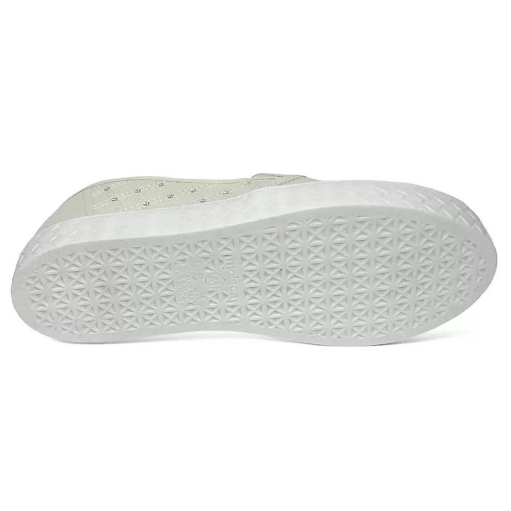 Tênis Slip On Moleca Casual Feminino - Off White - 6