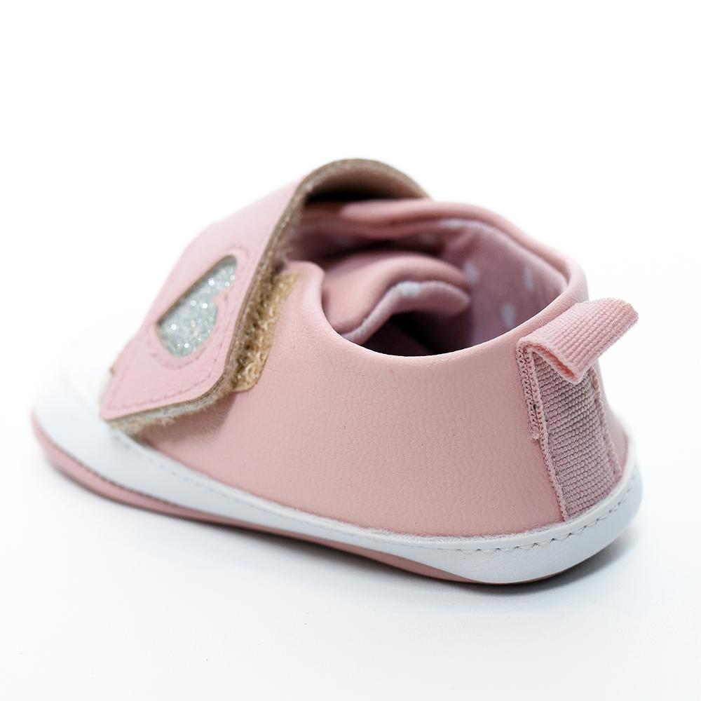 Tênis Molekinha Mini Shine Infantil - Rosa e Prata - 4