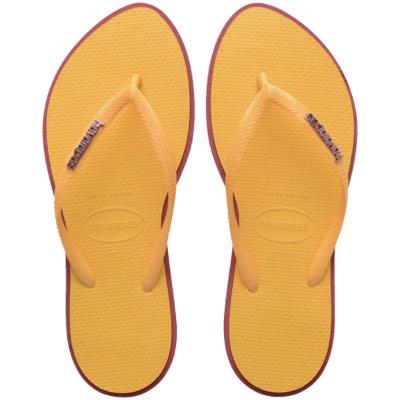 Chinelo Havaianas Slim Point Feminino - Amarelo e Roxo