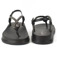 Rasteira Dakota Tira Strass Flatform Feminina - Preto - 7