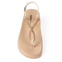 Rasteira Dakota Tira Strass Flatform Feminina - Rosê - 3