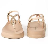 Rasteira Dakota Tira Strass Flatform Feminina - Rosê