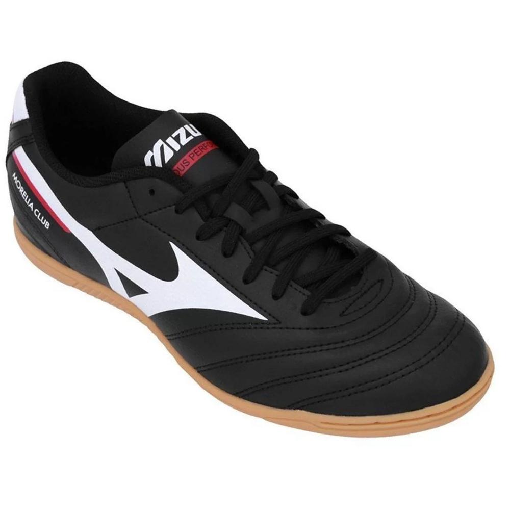 Chuteira Futsal Mizuno Morelia Club In Masculina - Preto e Branco - 1