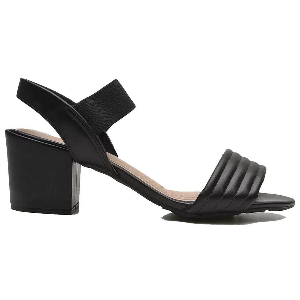 Sandália Modare Salto Médio Elástico Feminina - Preto - 2