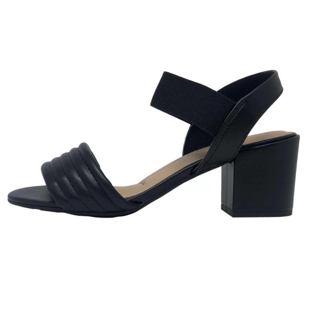 Sandália Modare Salto Médio Elástico Feminina - Preto - 3