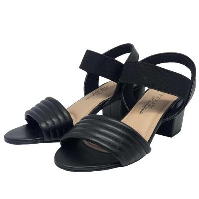 Sandália Modare Salto Médio Elástico Feminina - Preto