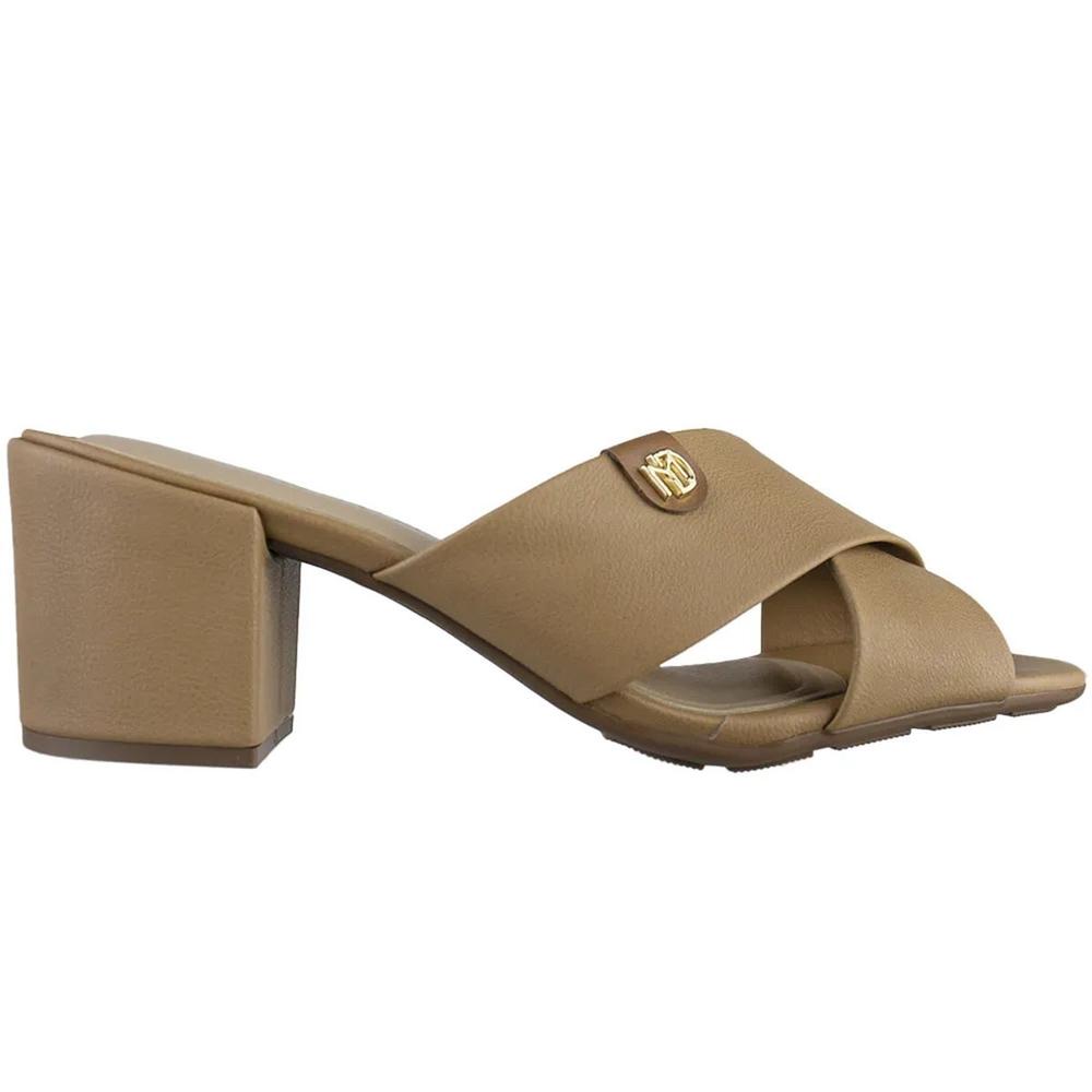 Tamanco Modare Tiras Cruzadas Salto Baixo Feminino - Caramelo - 3