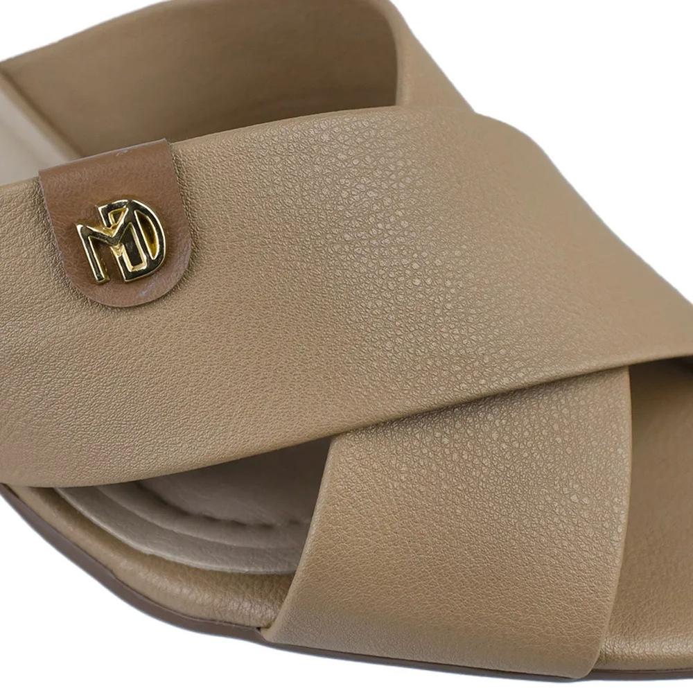 Tamanco Modare Tiras Cruzadas Salto Baixo Feminino - Caramelo - 4