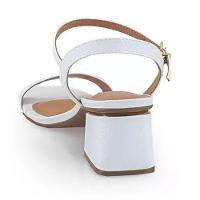Sandália Vizzano Lisa Salto Bloco Feminina - Branco