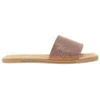Rasteira Moleca Slide Strass Feminino - Nude - 2