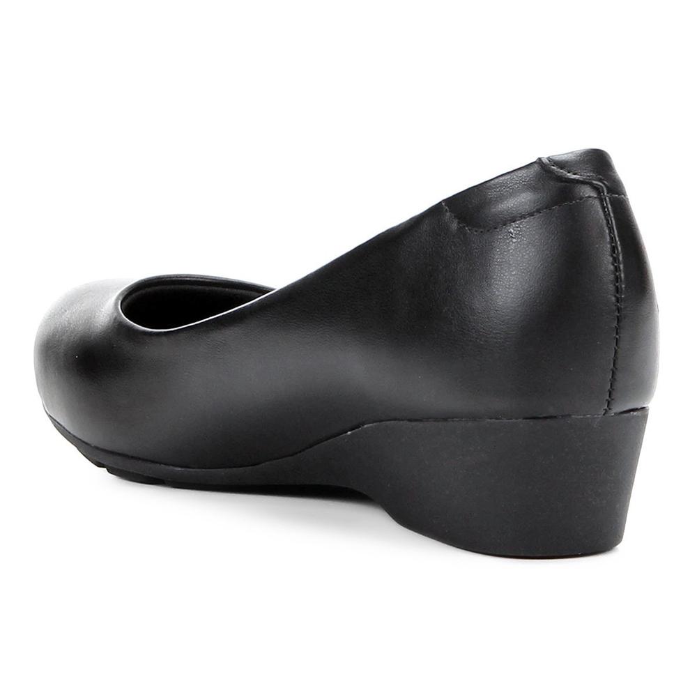 Scarpin Anabela Modare Salto Baixo Bico Redondo - Preto - 4