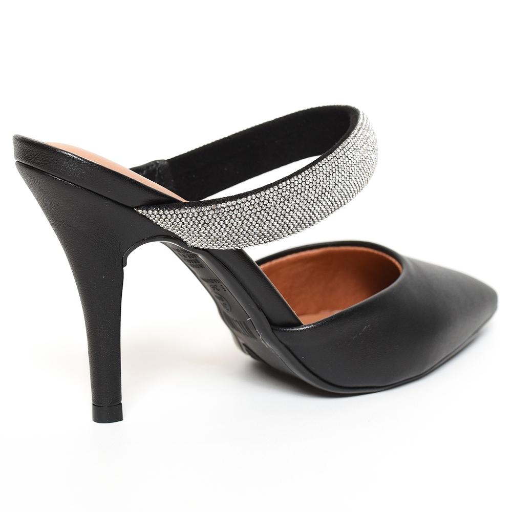 Vizzano Salto Alto Tira Strass - Preto - 4