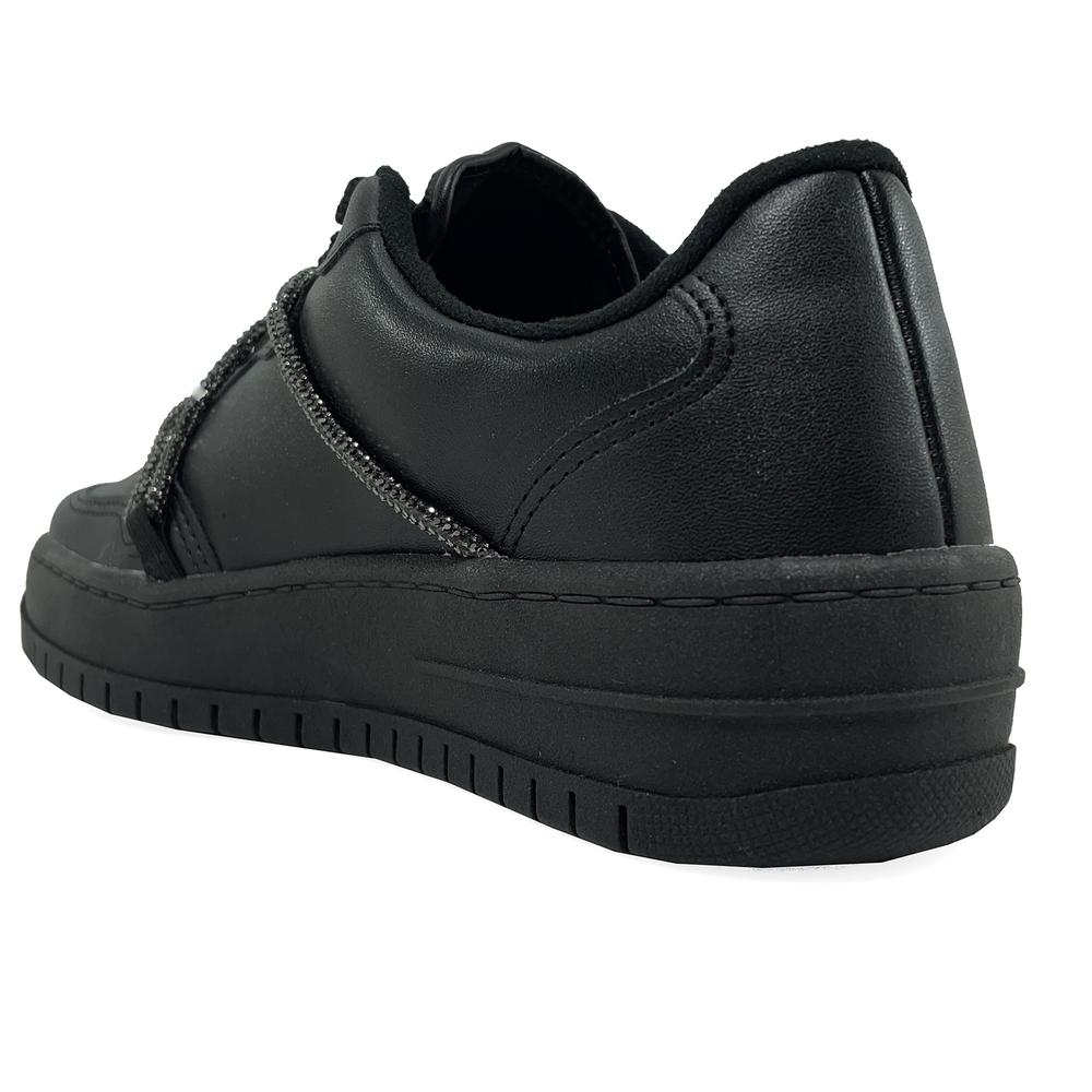 Tênis Vizzano Strass Casual Cadarço Feminino - Preto - 4