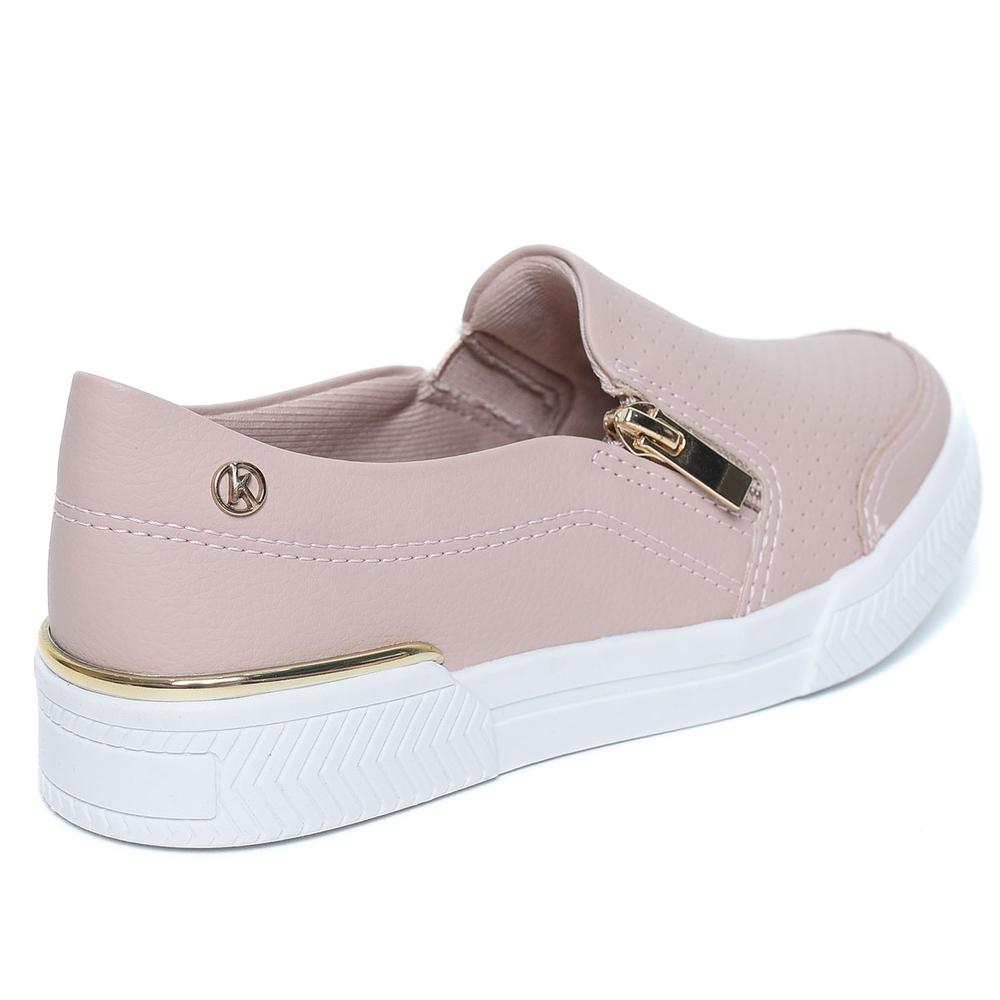 Tênis Kolosh Zíper Lateral Feminino - Rosa - 4