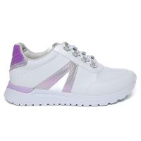 Tênis Ramarim Flatform Dad Sneaker Tratorado Feminino - Branco e Lilás - 2