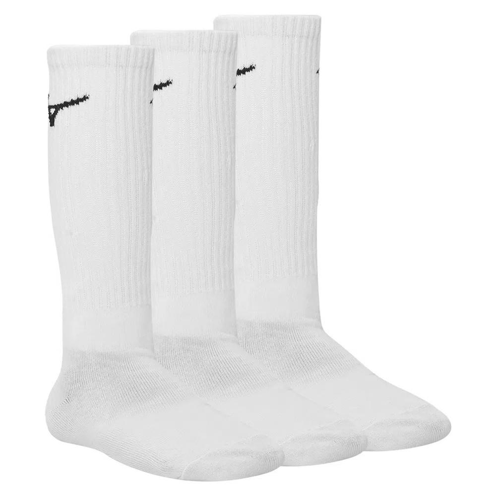 Kit Meia Mizuno Cano Alto Training Pacote com 3 pares - Branco - 1