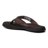 Chinelo Couro Pegada Amortech 131221 Masculino - Marrom Escuro
