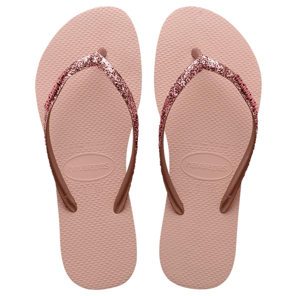 Chinelo Havaianas Slim Glitter II Feminino - Rosa - 1