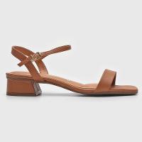 Sandália Vizzano Salto Bloco Baixo Casual Feminina - Caramelo - 2