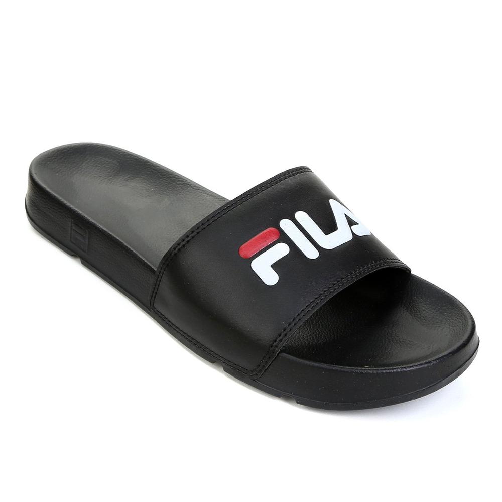 Chinelo Slide Fila Drifter Basic - Preto e Vermelho - 2