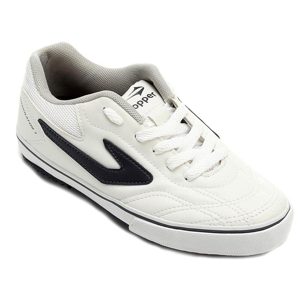 Chuteira Futsal Infantil Topper Dominator III - Branca - 1